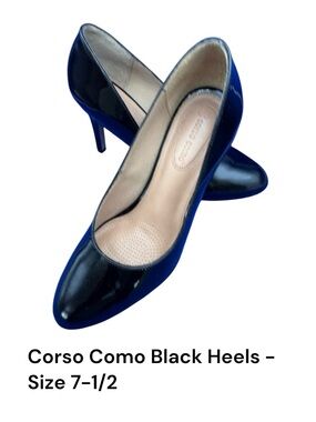Corso Como Womens Black Stiletto Pump - Size 7.5M
